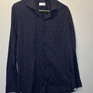 Mens paisley print dress shirt 16.5 collar